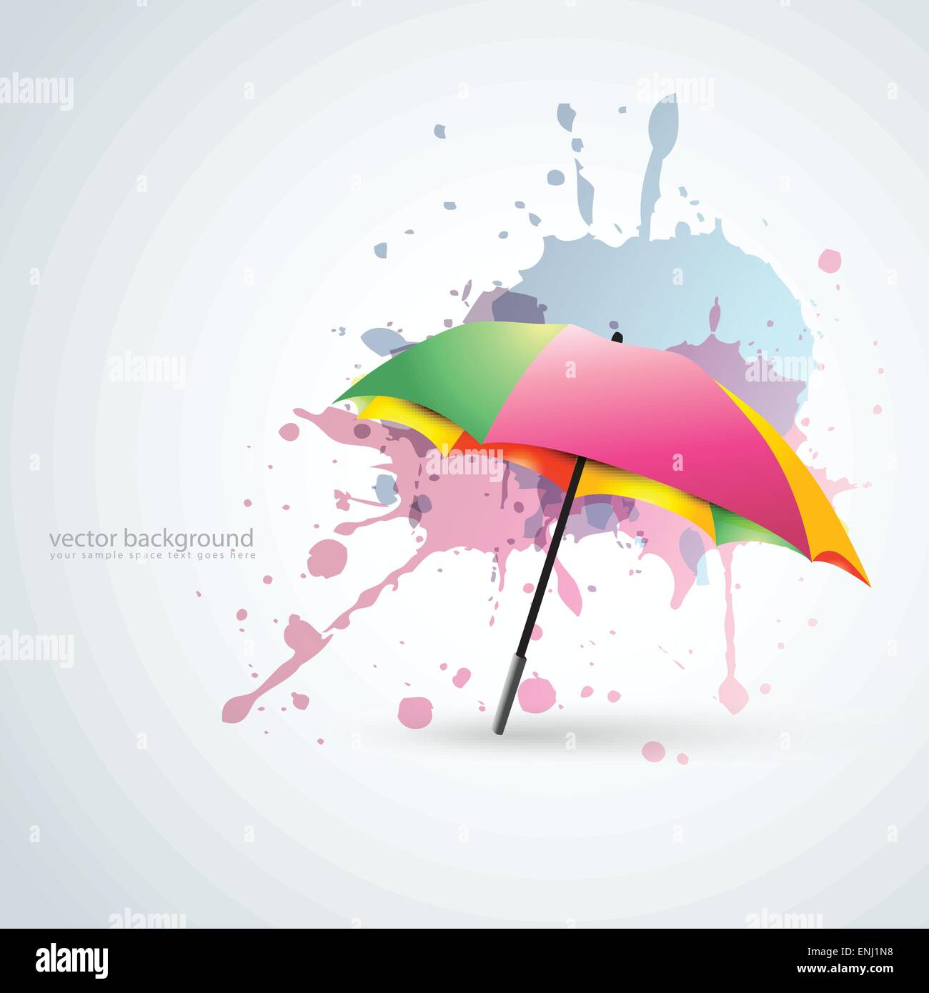 vector colorful umbrella in grunge style background Stock Vector Image ...
