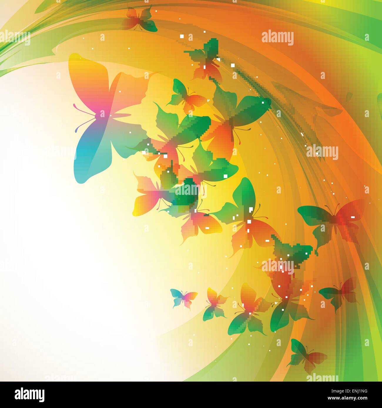vector colorful butterfly background design Stock Vector