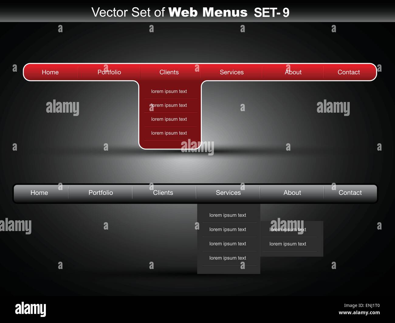 web navigation menu bar illustration Stock Vector Image & Art - Alamy