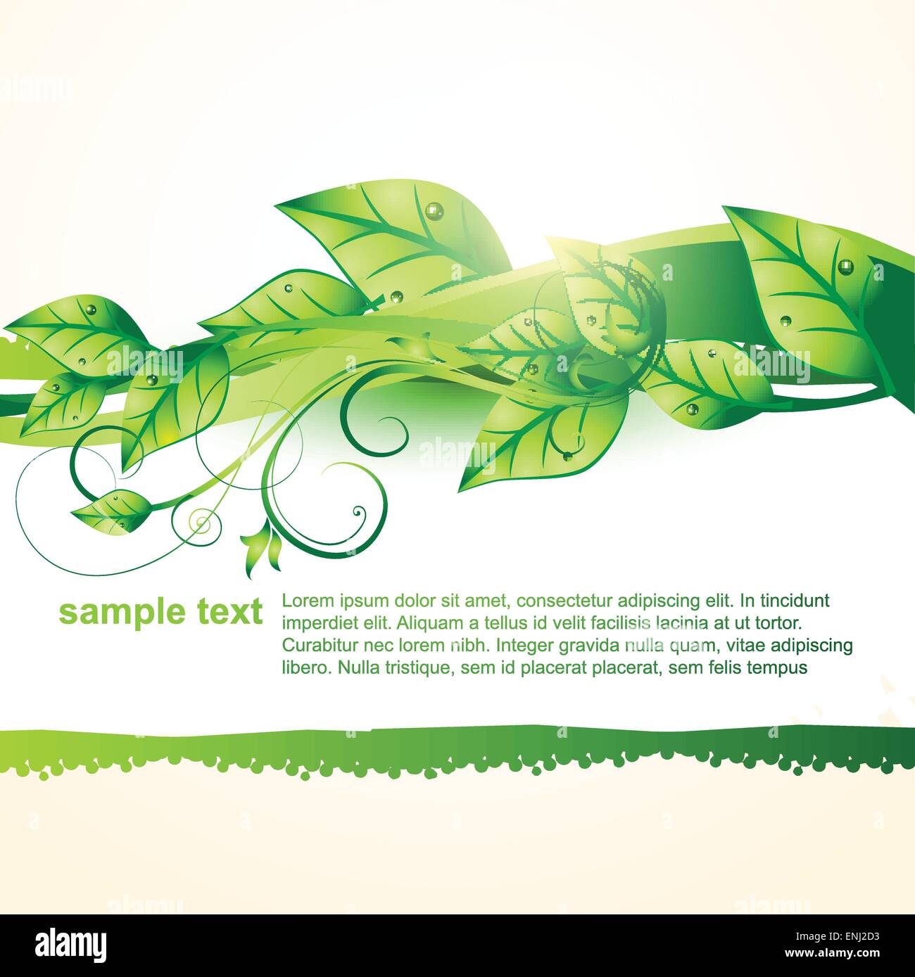 vector green leaf background illustration Stock Vector Image & Art - Alamy