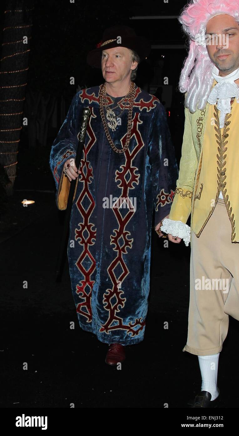 Bill Maher spotted leaving a Halloween costume party with friends