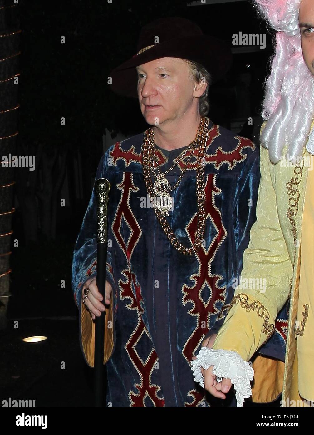 Bill Maher spotted leaving a Halloween costume party with friends
