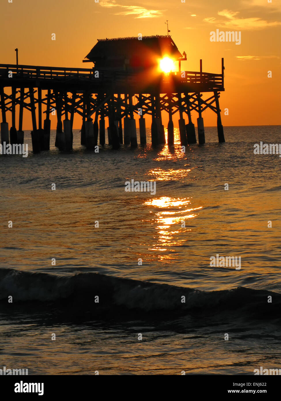 Colorful sunrise at Cocoa Beach Pier, Cocoa Beach, Florida Stock Photo Alamy