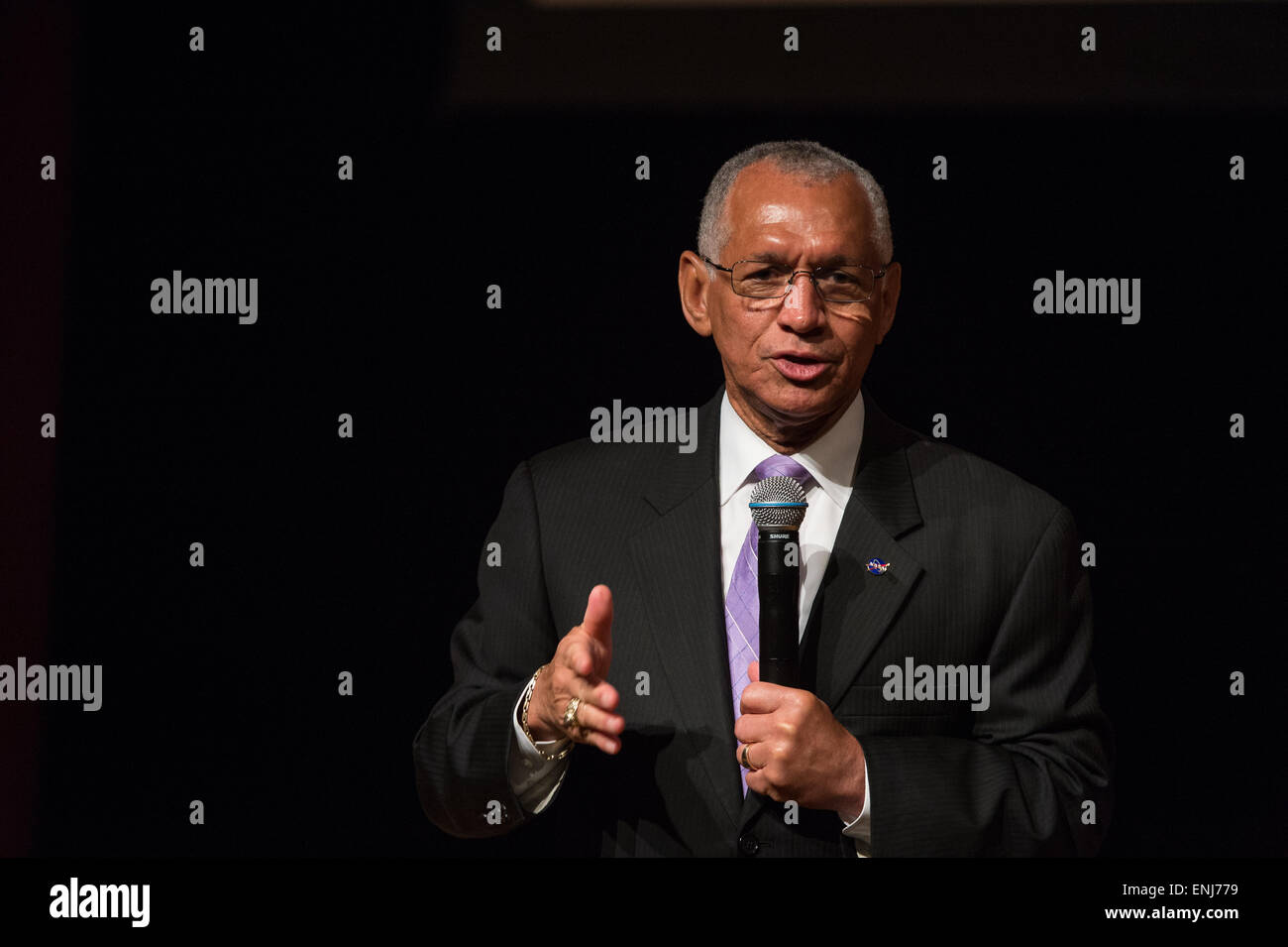 NASA Administrator Charles Bolden answers an audience member's question at the Humans to Mars Summit May 5, 2015 in Washington, DC. Stock Photo