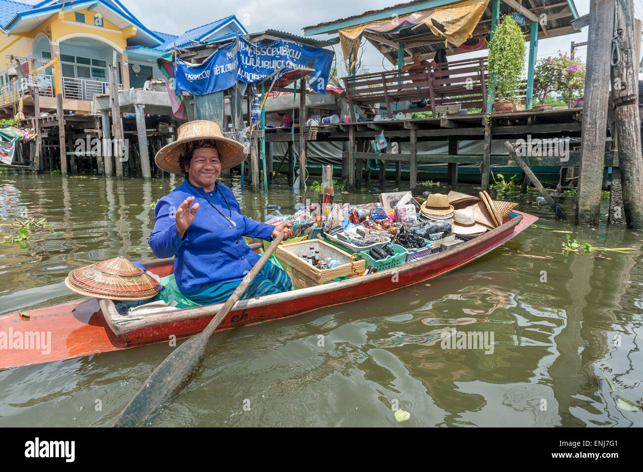 Local boat vendor. Bangkok. Thailand Stock Photo Alamy