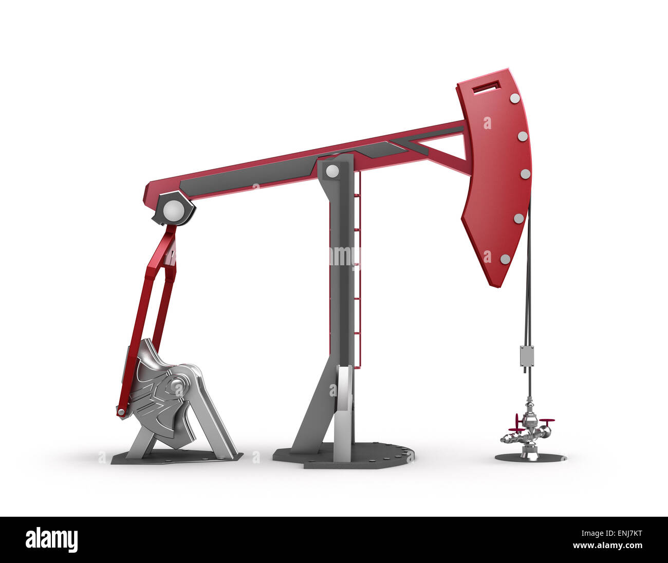 Oil Rig Pump jack isolated on white Stock Photo Alamy