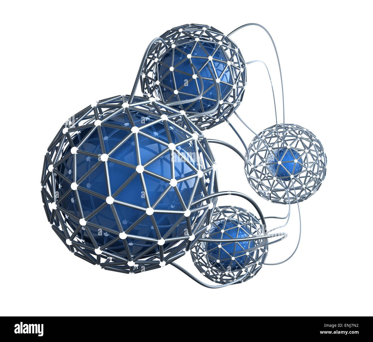 Network abstract 3D concept Stock Photo