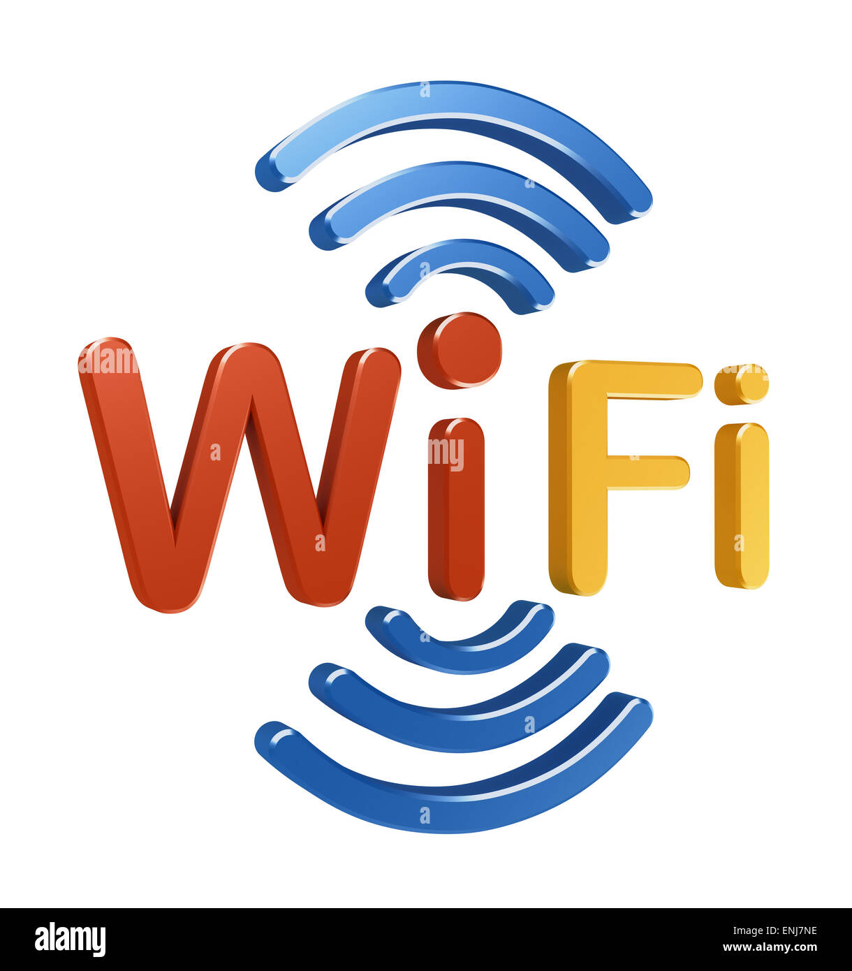 WiFi logo. 3D concept Stock Photo