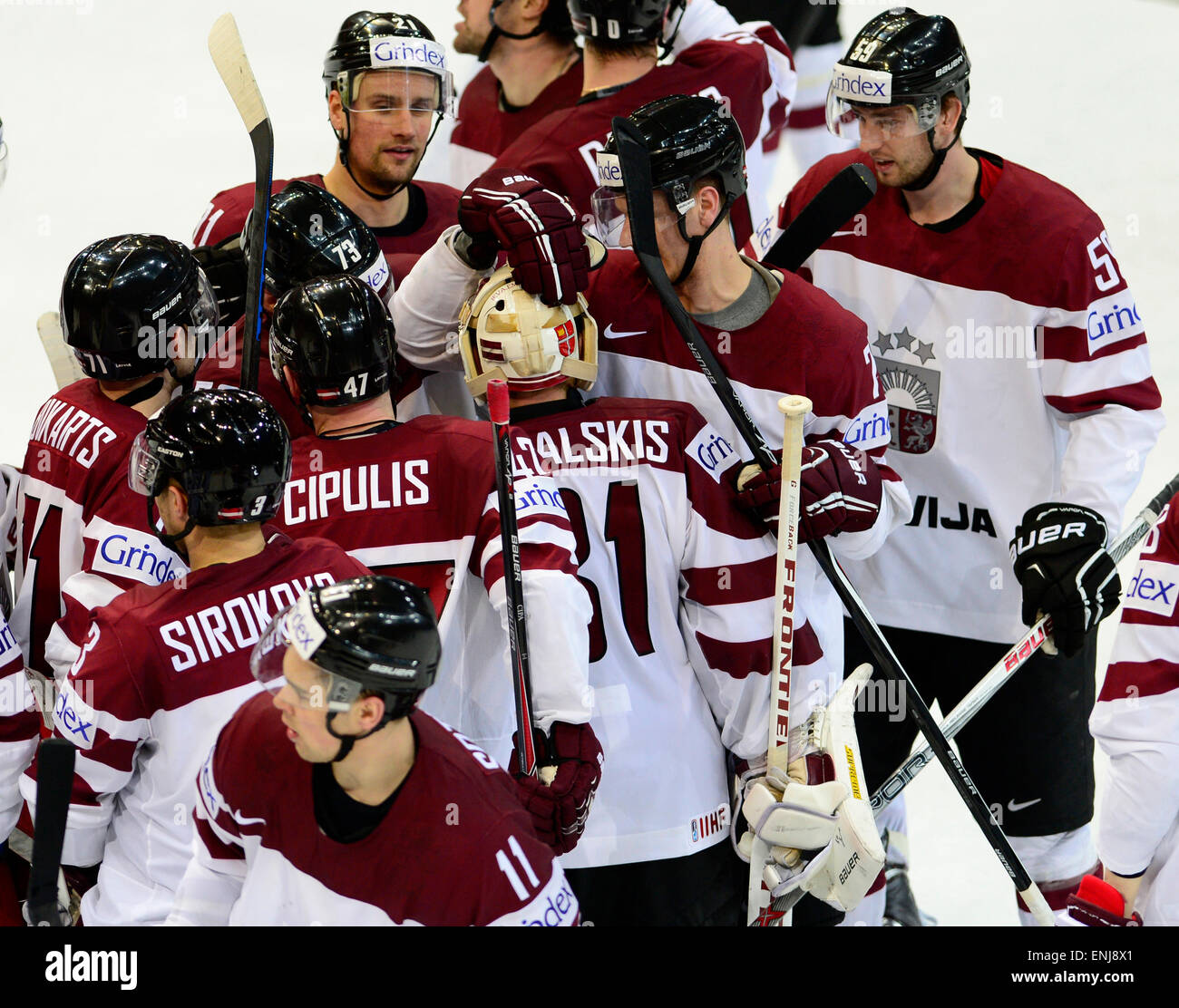 Hokejs Switzerland vs latvia hi-res stock photography and images - Alamy