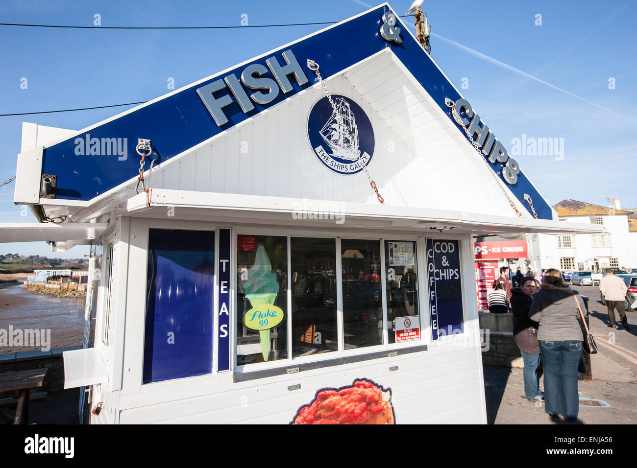 Fish and chip shop.West Bay,Bridport in Dorset on Jurassic Coast