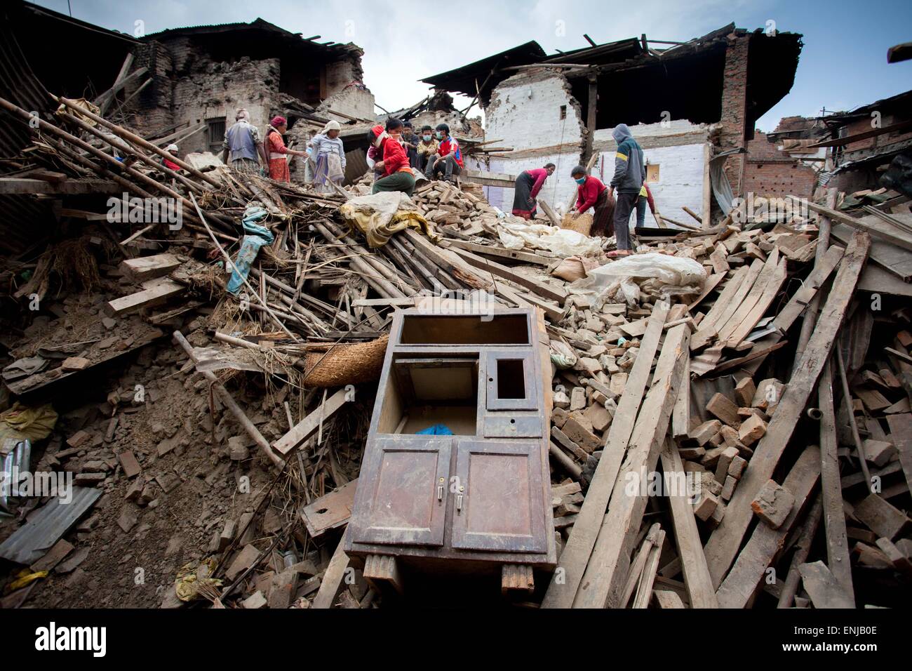 May 1 2015 May 1 2015 Kathmandu Nepal Earthquake Victim Search Their Belongings From