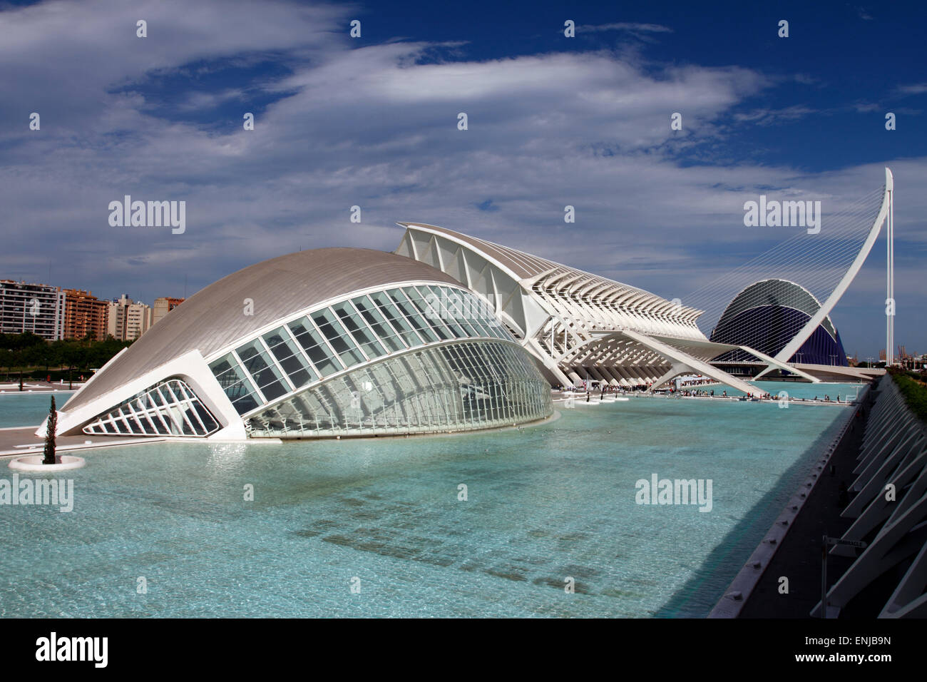 Details in Ciudad de las Artes y las Ciencias (City of Arts and Sciences), Valencia, Spain Stock Photo