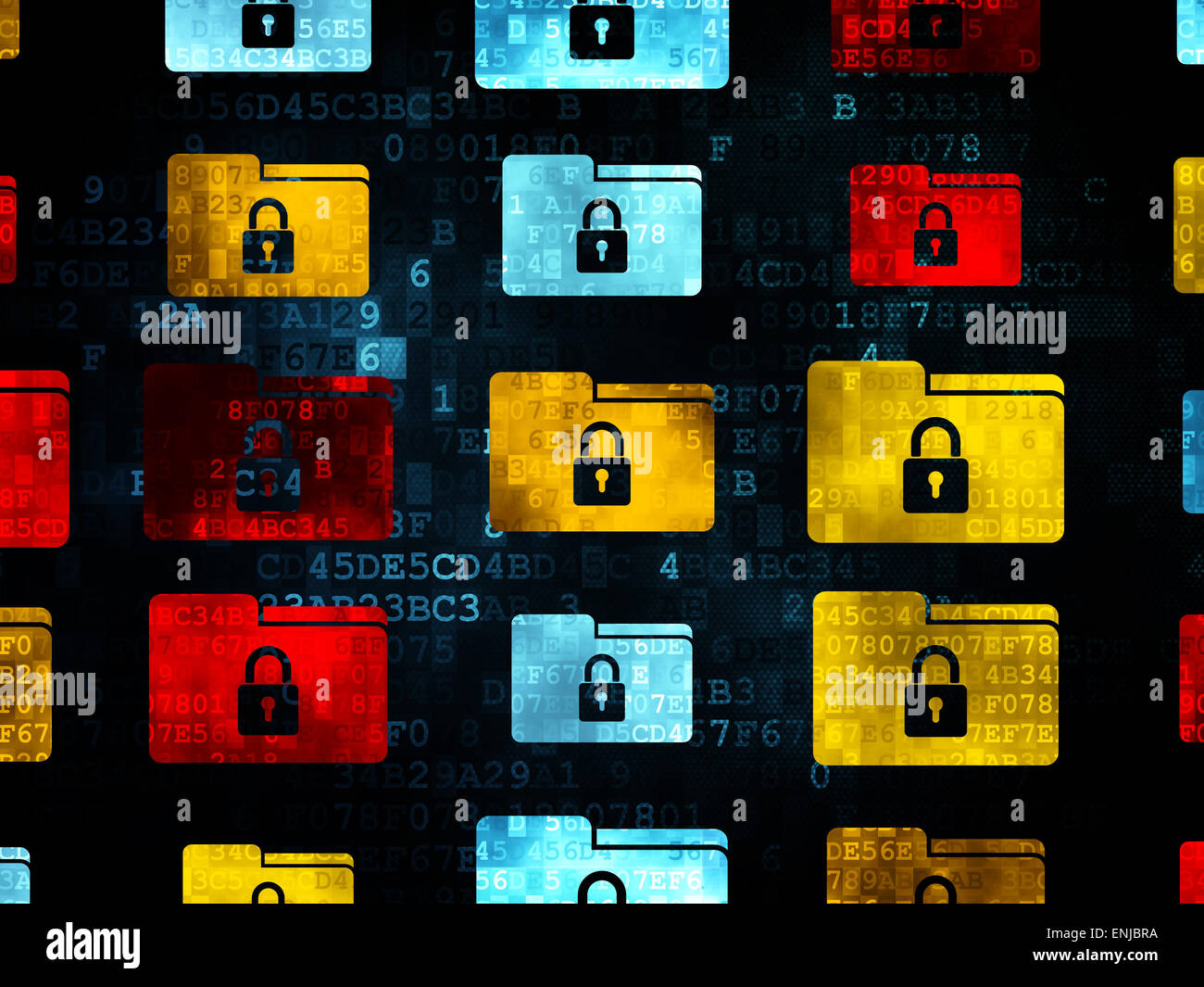 Lock folder icon color hi-res stock photography and images - Alamy