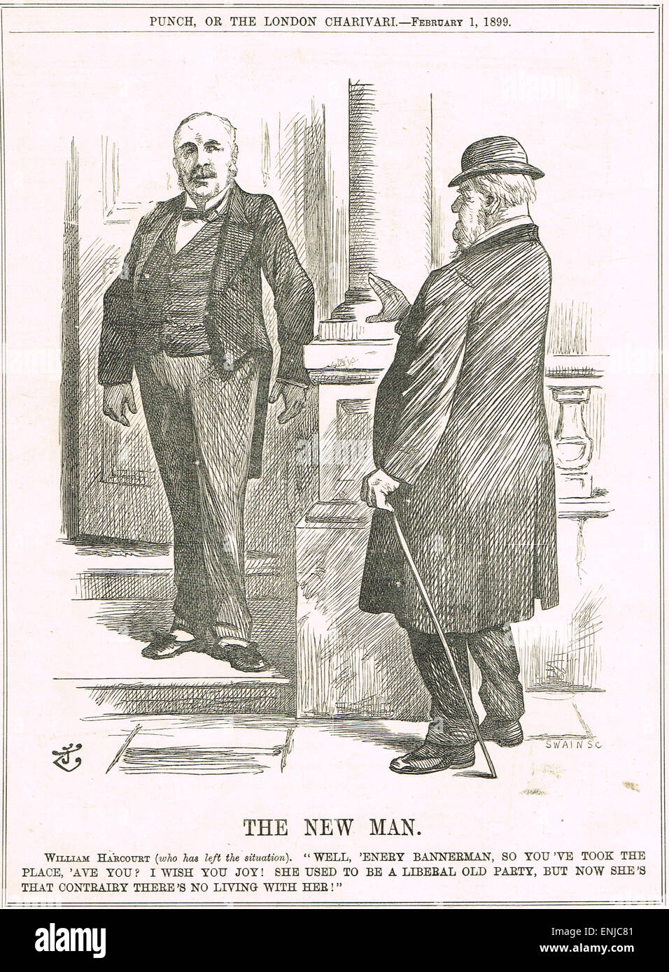 John Tenniel Punch Cartoon 1899 New Liberal Leader Stock Photo Alamy