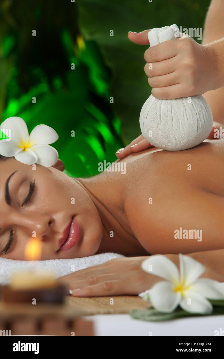 portrait of young beautiful woman in spa environment Stock Photo - Alamy