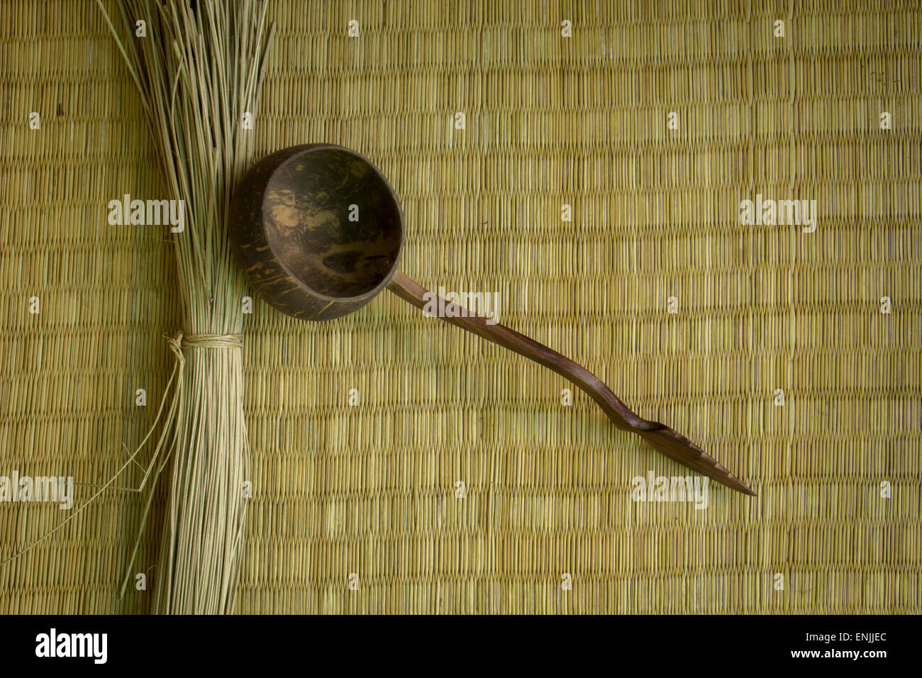 Wicker Shell Wicker shell surface, bamboo brown background Stock Photo - Alamy
