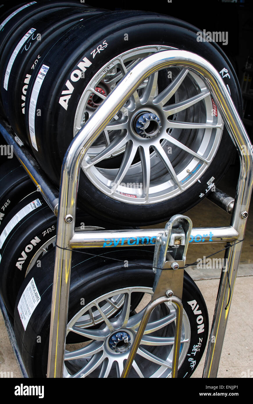 Avon race racing tyres Stock Photo Alamy