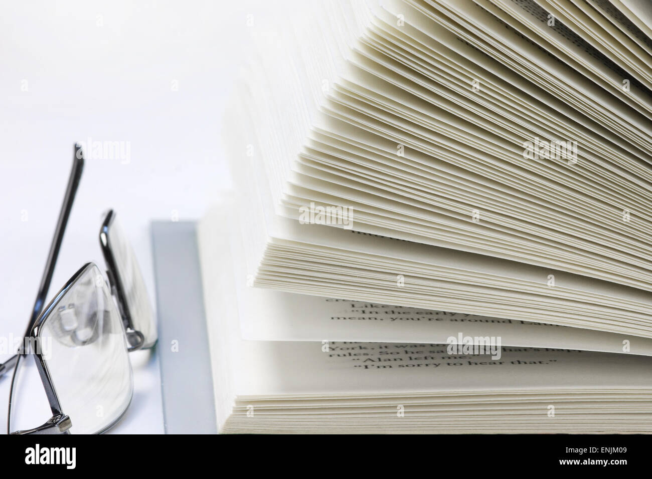 Open book isolated on a white background Stock Photo - Alamy
