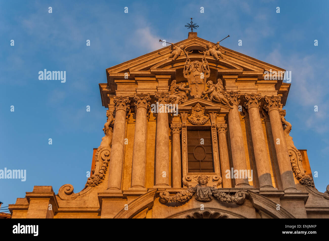 Church of Saints Vincent and Anastasius at Trevi in Rome, Italy Stock Photo