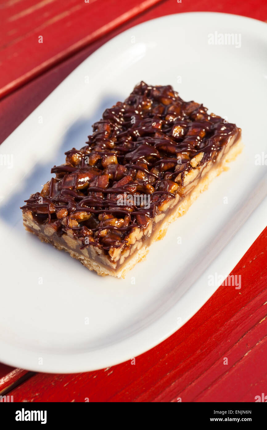 pecan bar with dark chocolate, Bell Street Farm Deli, Los Alamos, California Stock Photo