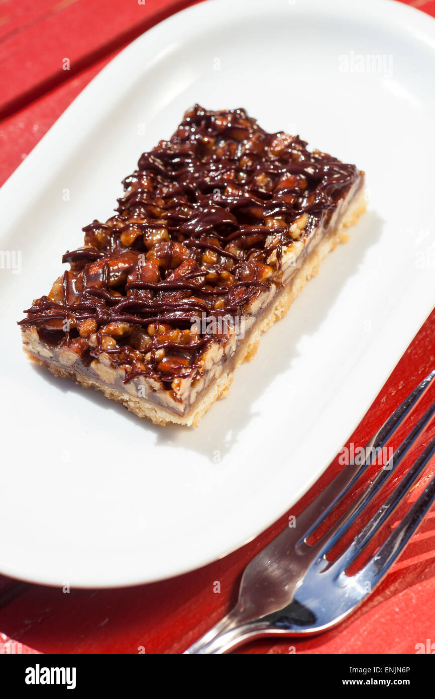 pecan bar with dark chocolate, Bell Street Farm Deli, Los Alamos, California Stock Photo