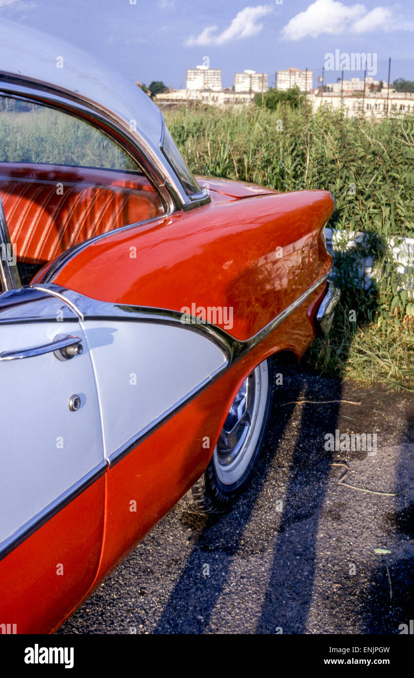 the graceful curves of American classic car Stock Photo