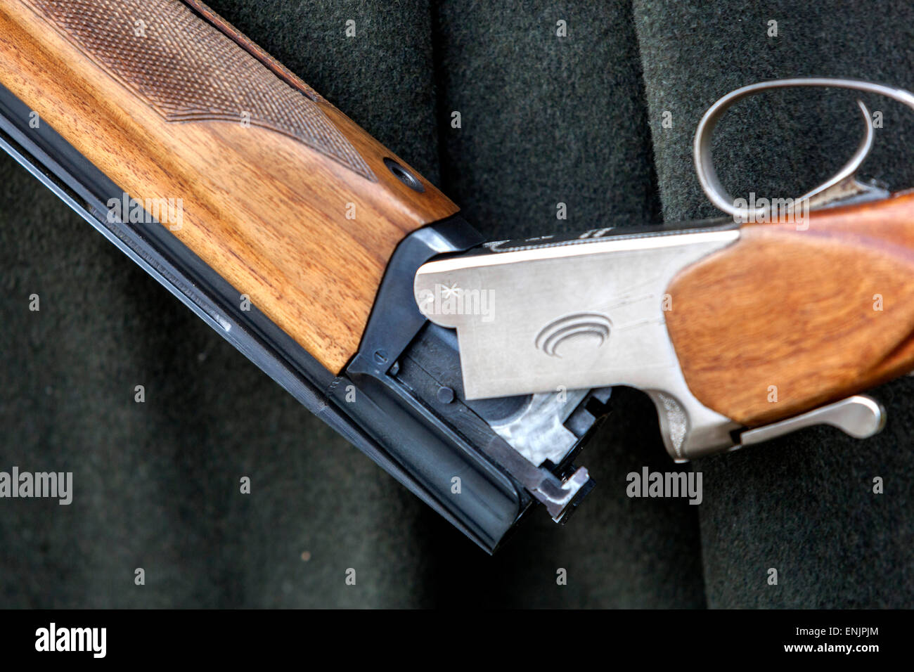 detail discharged shotgun hunter Stock Photo