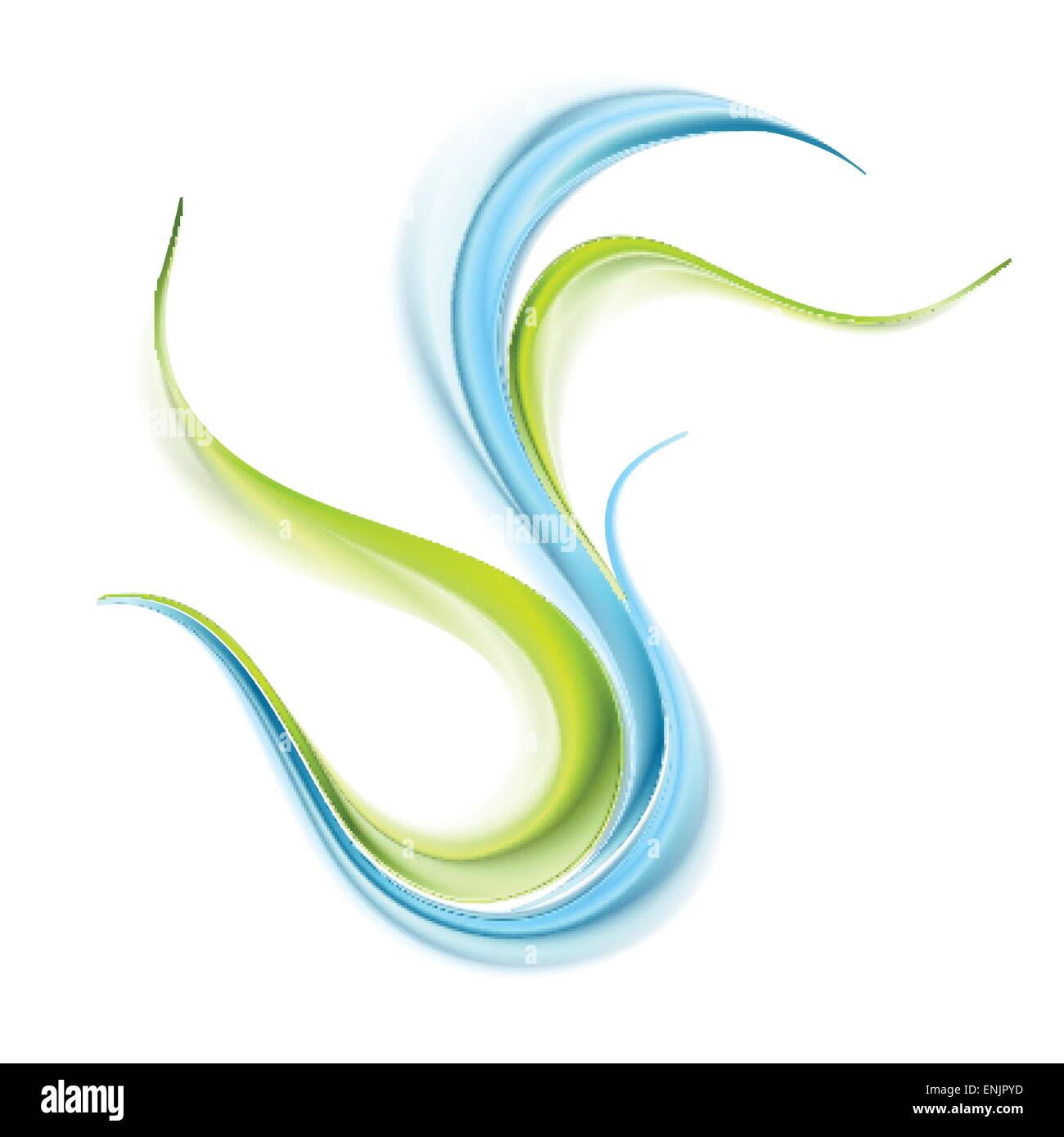 Abstract elegant green blue wavy pattern. Vector background Stock ...