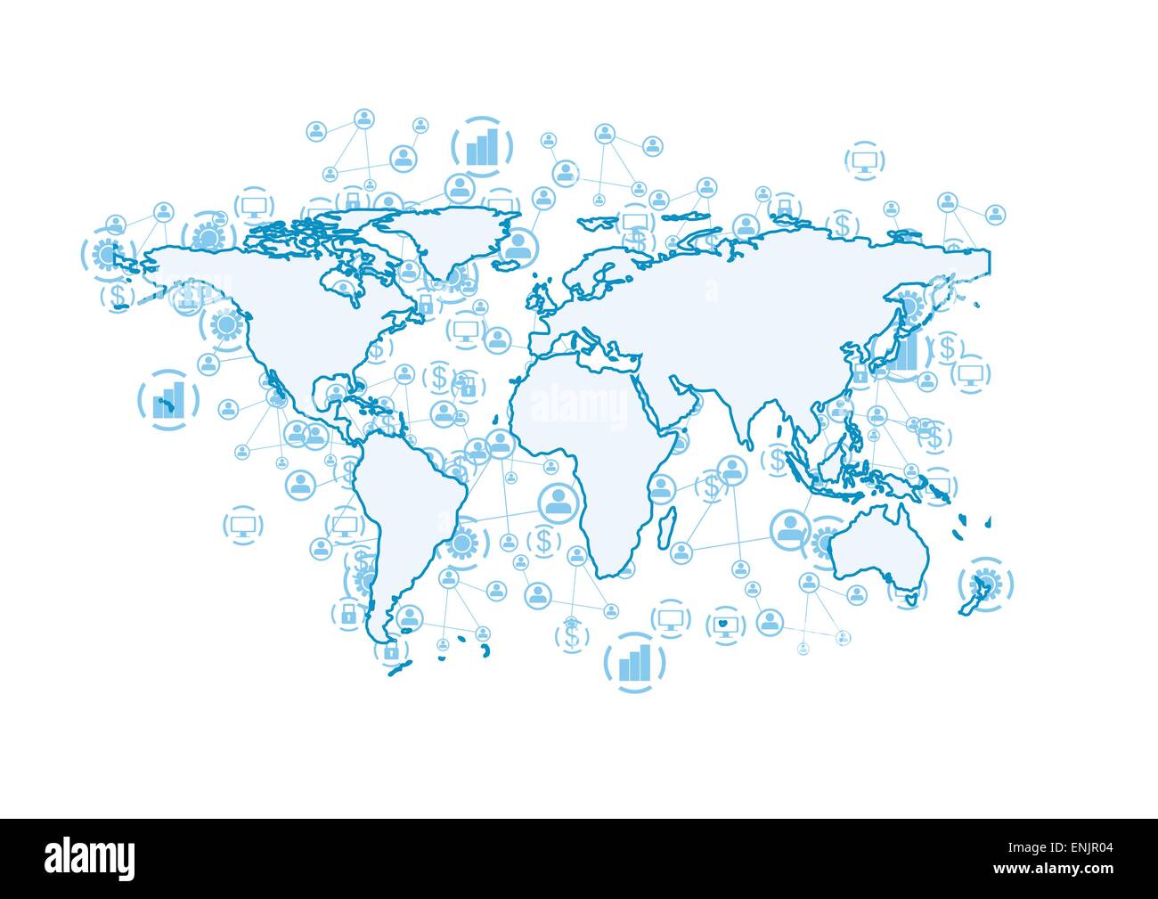 World communication abstract tech background. Vector design Stock ...