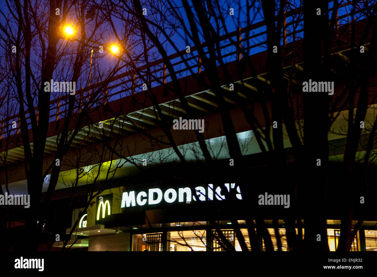 McDonald's exterior Florenc Prague Czech Republic Europe Stock Photo