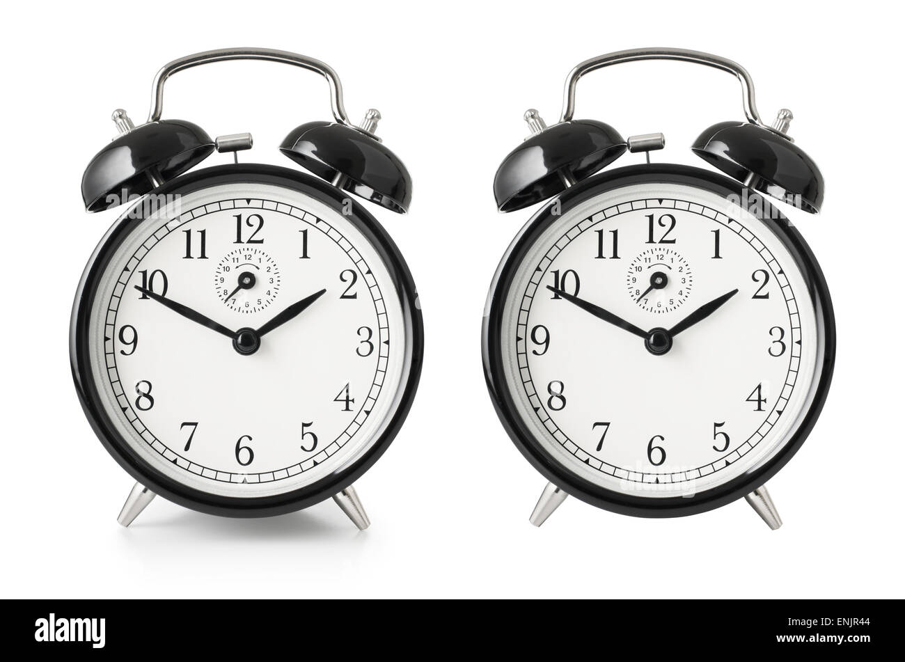 Alarm clock isolated with clipping path included Stock Photo