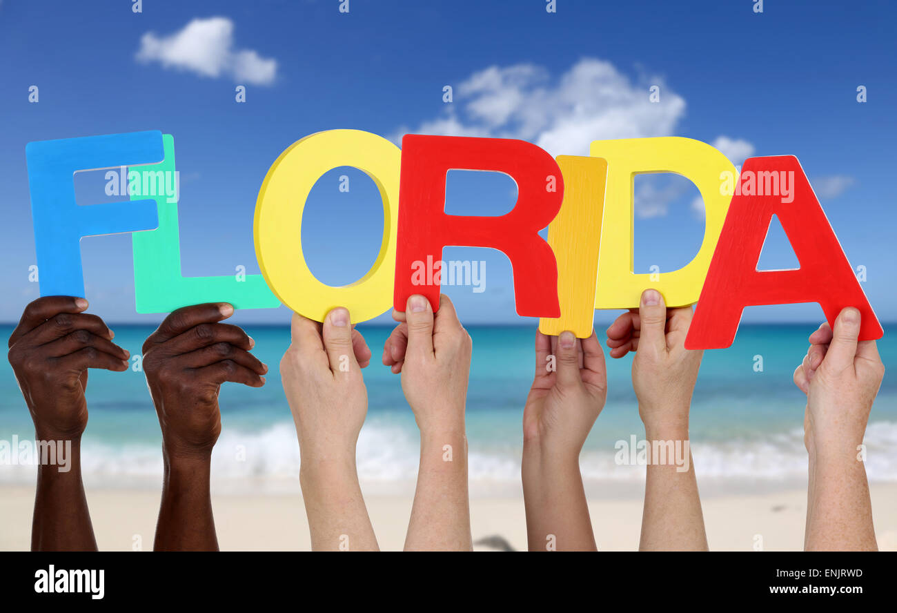 Word hands people holding letters hi-res stock photography and images ...