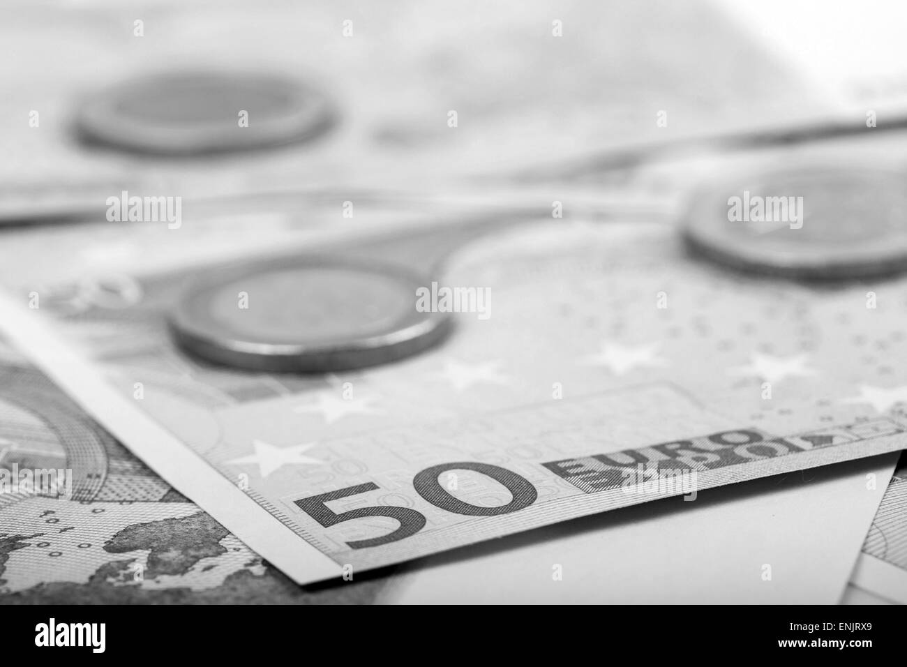 100 euro banknote Black and White Stock Photos & Images - Alamy