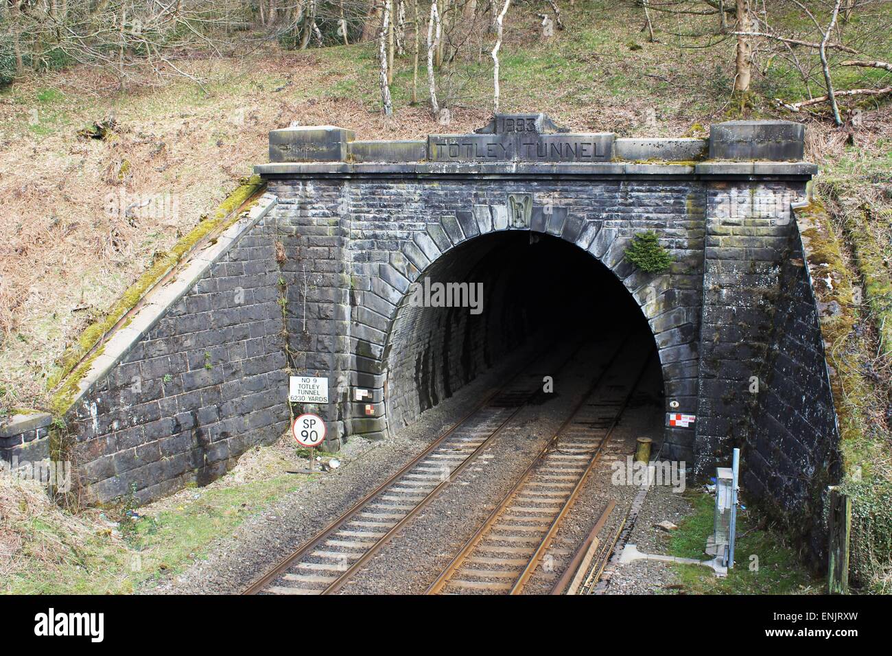 Totley Tunnel Grindleford portal on railway line through Hope valley