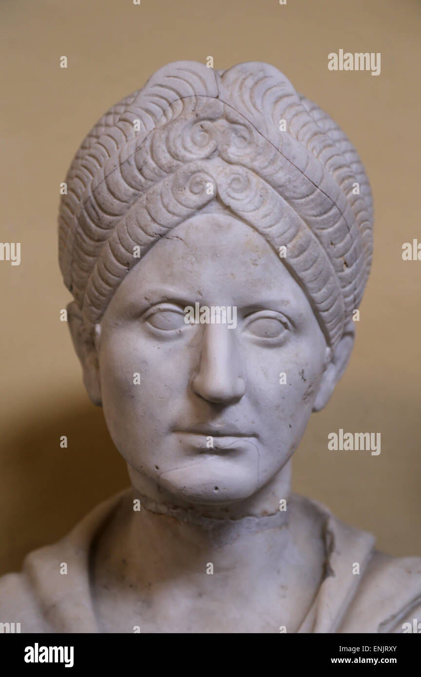 Roman period. Female portrait. Vatican Museums. Chiaramonti. Stock Photo