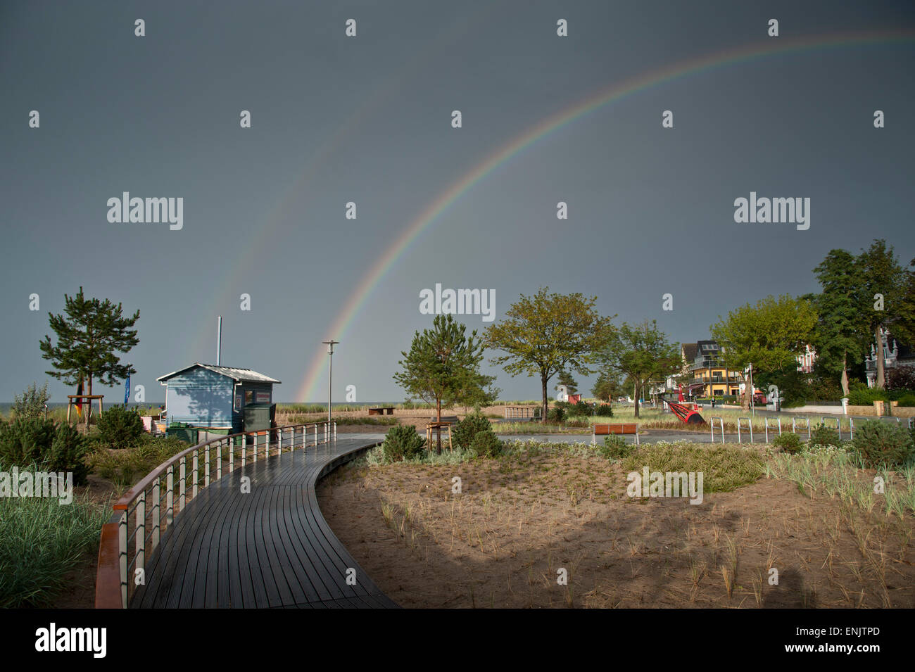 Germany, Niendorf, baltic sea, beach promenade Stock Photo