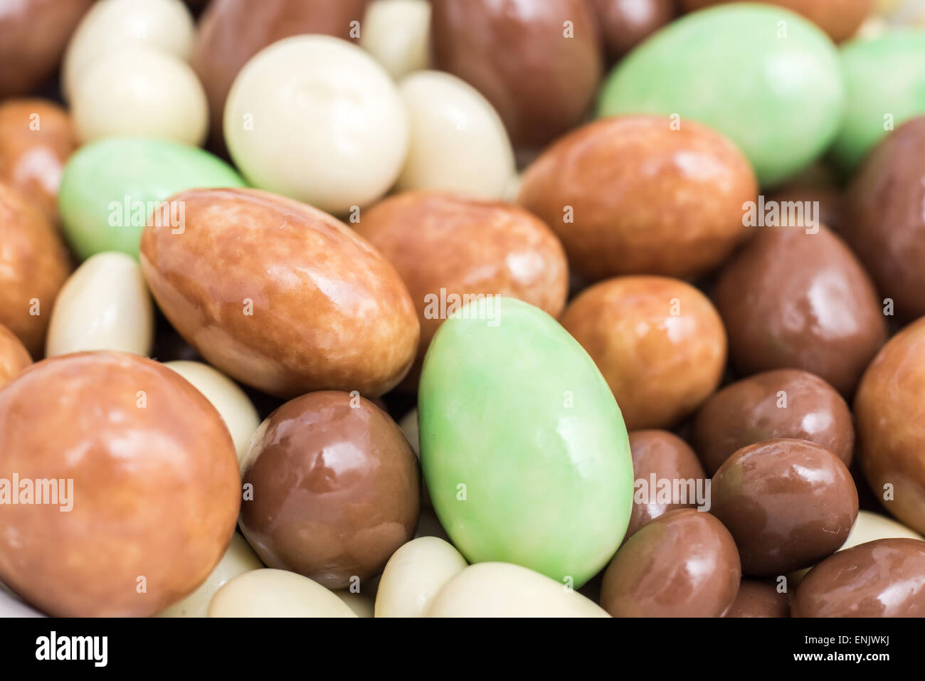 Mint And White Milk Chocolate Sweets Background Stock Photo