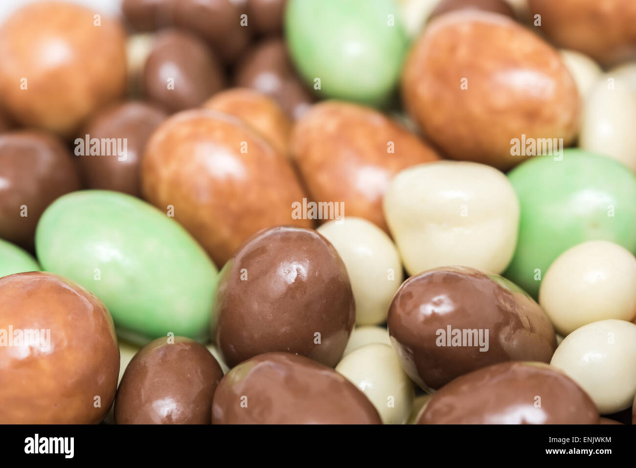 Mint And White Milk Chocolate Sweets Background Stock Photo