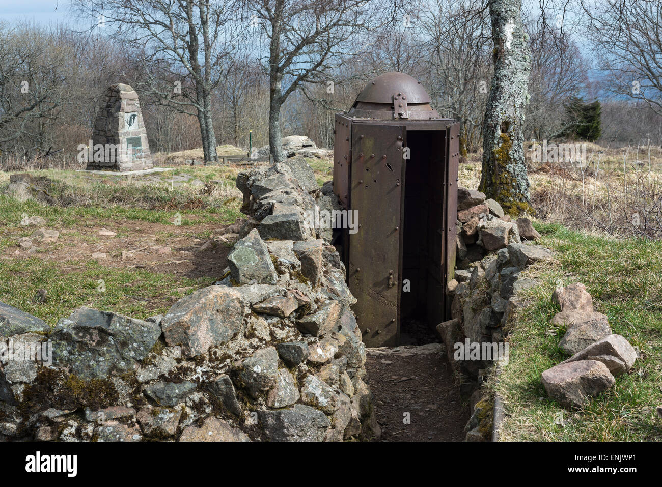 French observation post, type molehill, armoured rotating dome, Hartmannswillerkopf, national monument of World War I Stock Photo