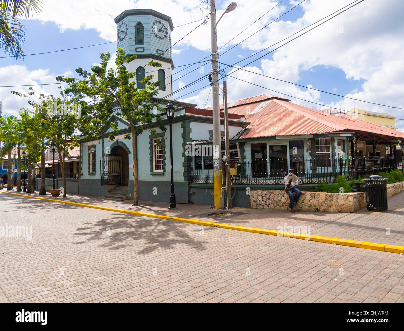 Historic Water Square in Falmouth, Trelawny Parish region, Jamaica