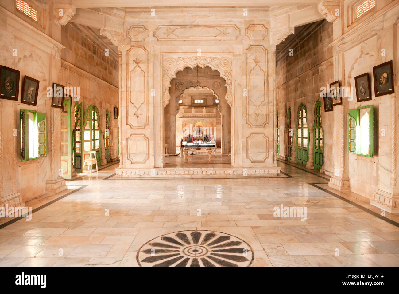 Interior of the Jaswant Thada mausoleum, Jodhpur, Rajasthan, India Stock Photo