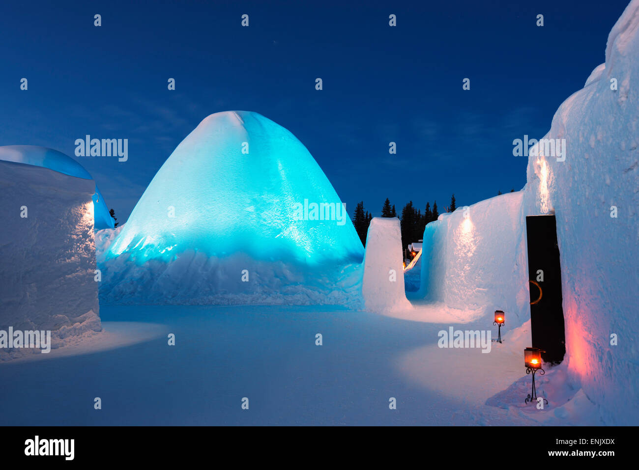 Ice Hotel, Kiruna, Lapland, Arctic Circle, Sweden, Scandinavia, Europe Stock Photo