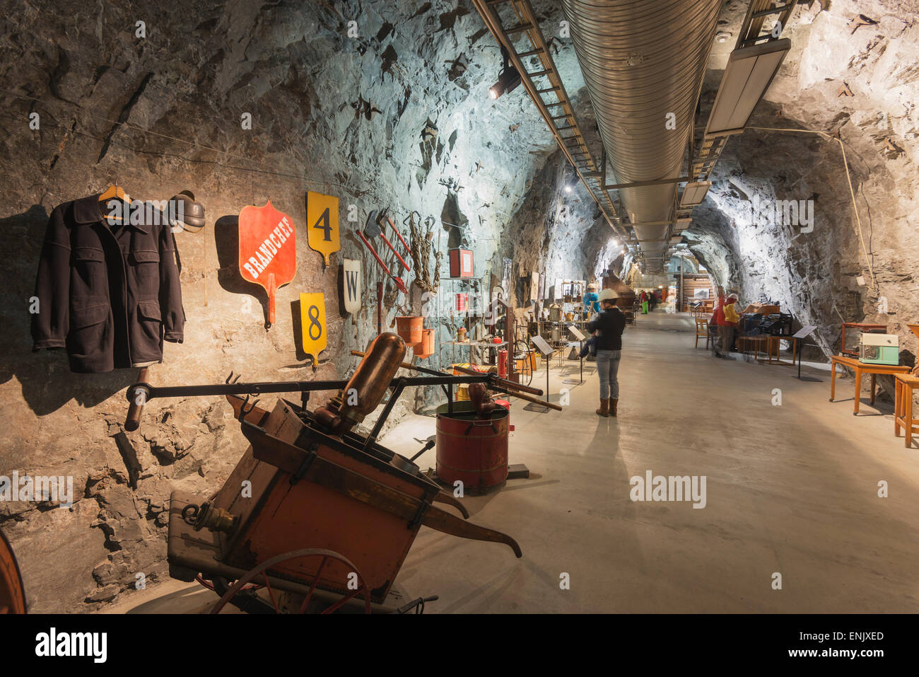 LKAB mining tour, largest underground iron ore mine in the world, Kiruna, Lapland, Arctic Circle, Sweden, Scandinavia, Europe Stock Photo