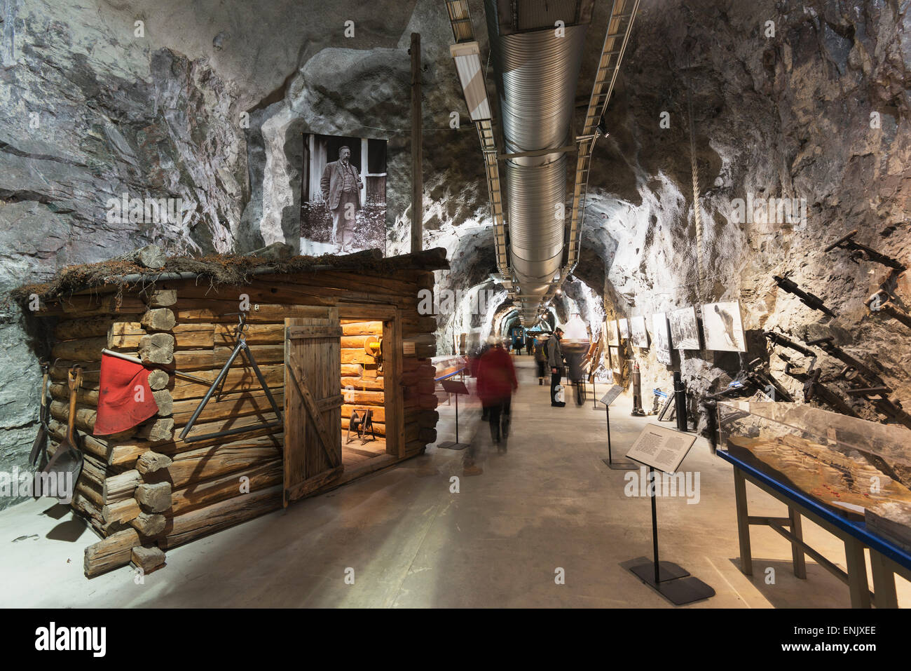 LKAB mining tour, largest underground iron ore mine in the world, Kiruna, Lapland, Arctic Circle, Sweden, Scandinavia, Europe Stock Photo