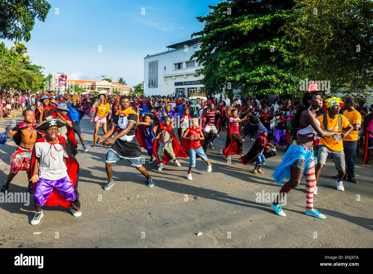 Carneval parade in the town of Sao Tome, Sao Tome and Principe