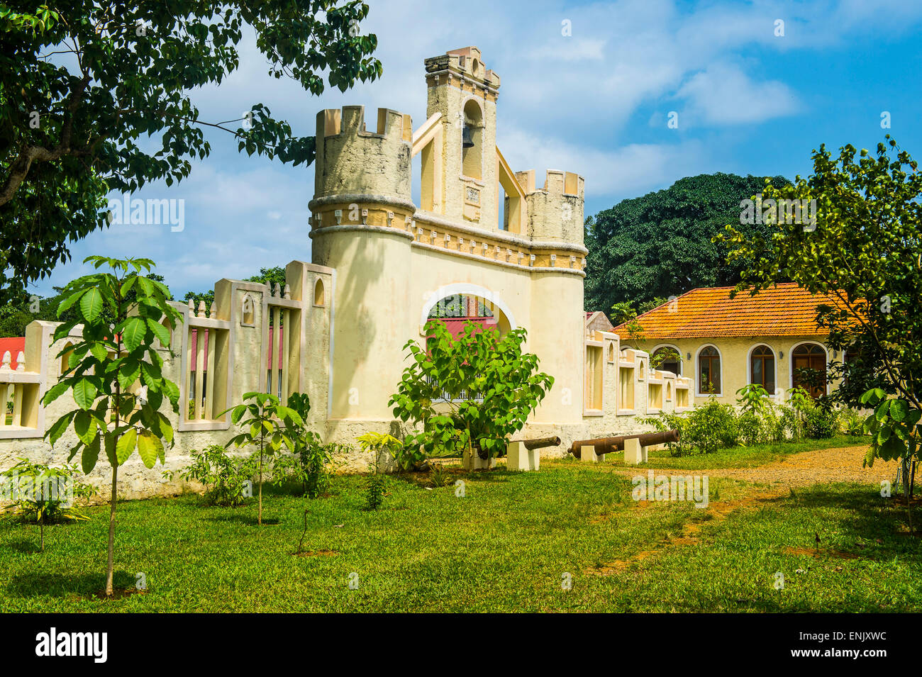 Entrance to the Roca Belo Monte, former cocoa plantation, UNESCO Biosphere  Reserve, Principe, Sao Tome and Principe Stock Photo - Alamy