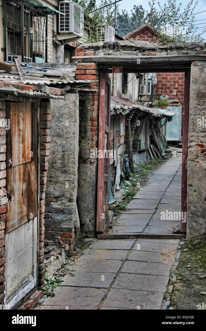 Chinese Slum Alley Stock Photo Alamy