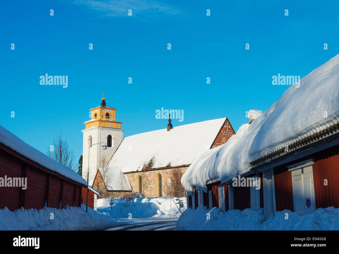 Gamelstad Old Town, UNESCO World Heritage Site, Lulea, Lapland, Arctic Circle, Sweden, Scandinavia, Europe Stock Photo