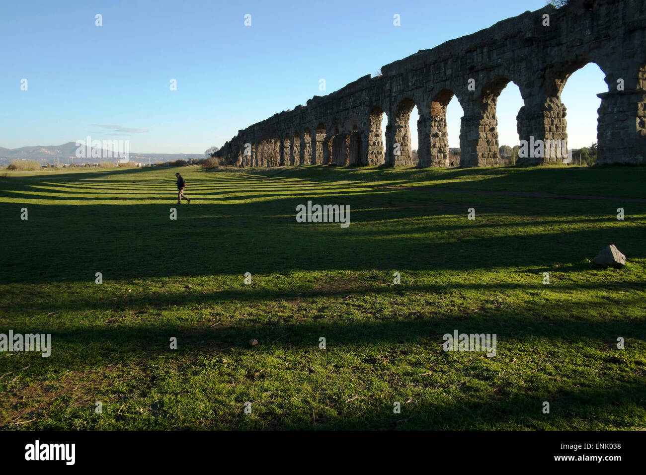 One of the largest Aqueducts in Rome built in the year 38 BC, Rome, Lazio, Italy, Europe Stock Photo