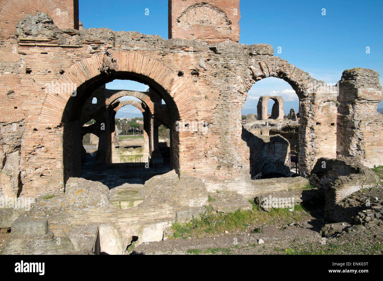 The Quintili brothers, Roman Consuls, built this magnificent villa in the year 151 BC on the Appian Way, Rome, Lazio, Italy Stock Photo